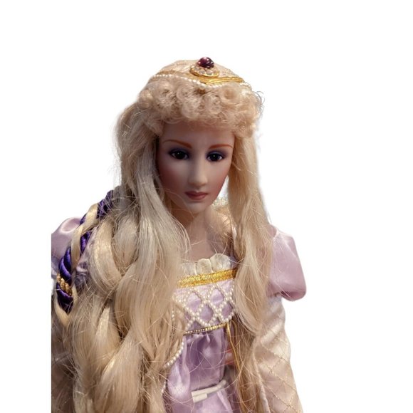 Franklin Heirloom Porcelain Doll "Rapunzel" Fairy Tale Doll by Gerda Neubacher - Picture 3 of 5